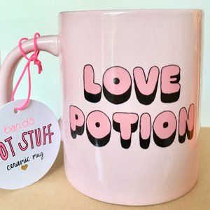 Ban.do LOVE POTION Pink Ceramic Coffee Mug NWT!